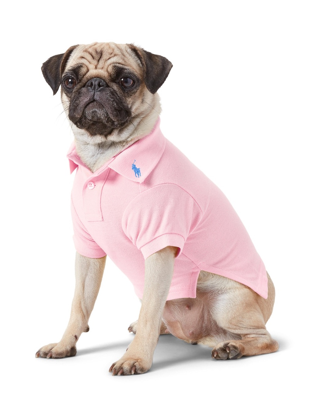Ralph Lauren Pink Dog Polo Shirt, Pink Size Large